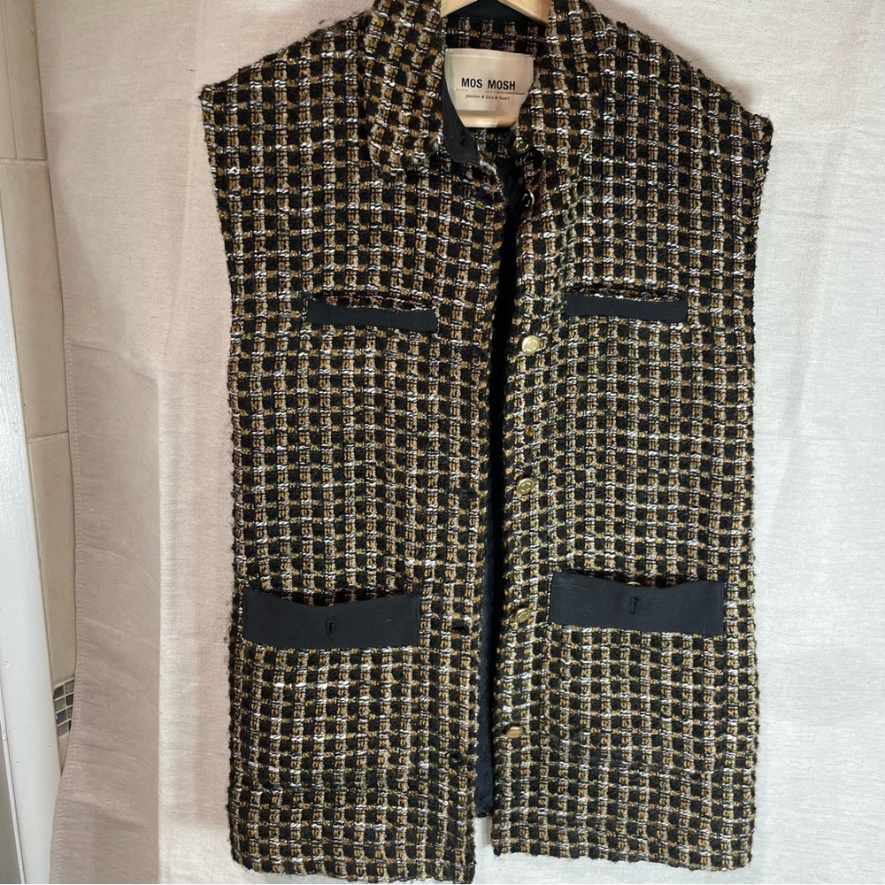 Mos Mosh Women's Black and Gold Vest